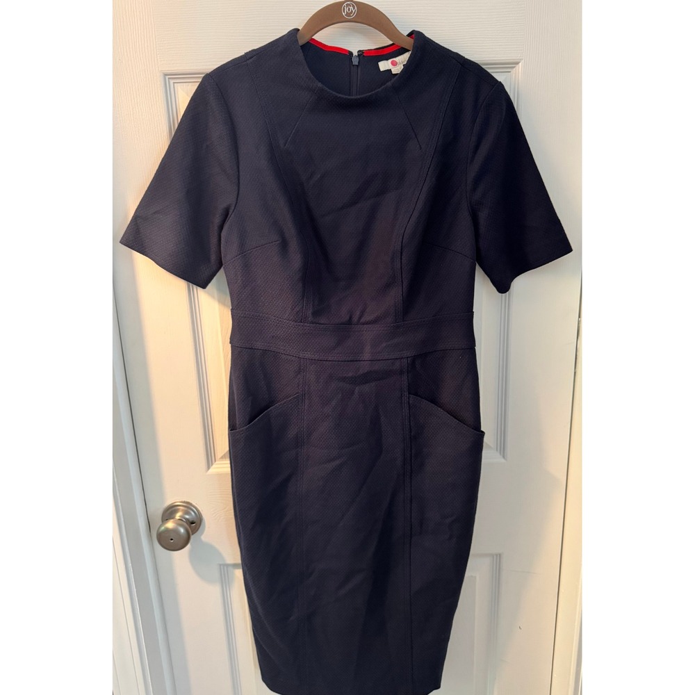 Boden Navy Blue Dress Size US 6, UK 10‎ Career Workwear Pencil Pockets